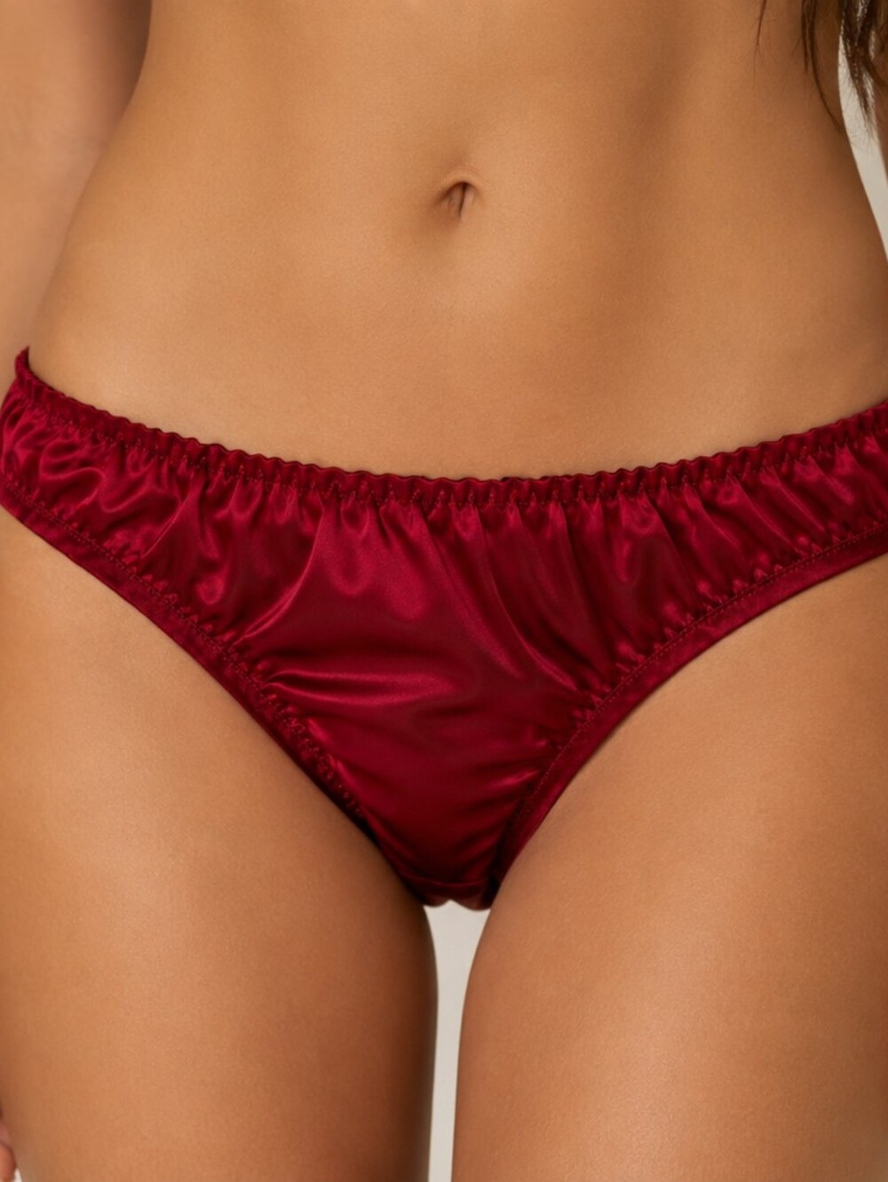 Women's Red Seamless Brief Panty